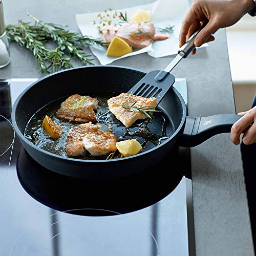 WMF - Juego de Sartén Profi de acero inoxidable de 28 cm + Sartén Permadur Premium de aluminio fundido de 28 cm, aptas para todo tipo de cocinas incluído Inducción