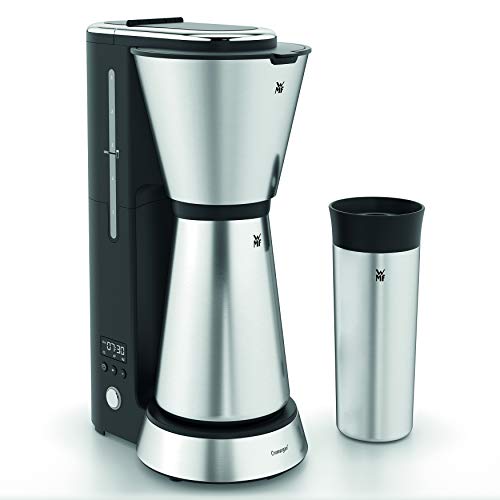 WMF Kitchenminis Aroma Cafetera de goteo con termo, cafetera de filtro para hasta 5 tazas de café, vaso térmico 350 ml, programa antical, indicador agua, display digital, filtro extraible , 760 W