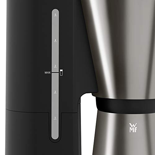 WMF Küchenminis Aroma - Cafetera con termo, 5 tazas, cafetera de filtro, taza térmica para llevar de 350 ml, 870 W, temporizador de 24 horas, apagado automático gris