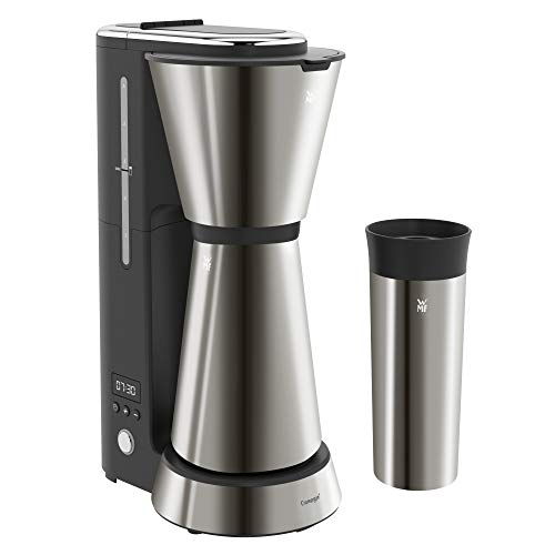 WMF Küchenminis Aroma - Cafetera con termo, 5 tazas, cafetera de filtro, taza térmica para llevar de 350 ml, 870 W, temporizador de 24 horas, apagado automático gris