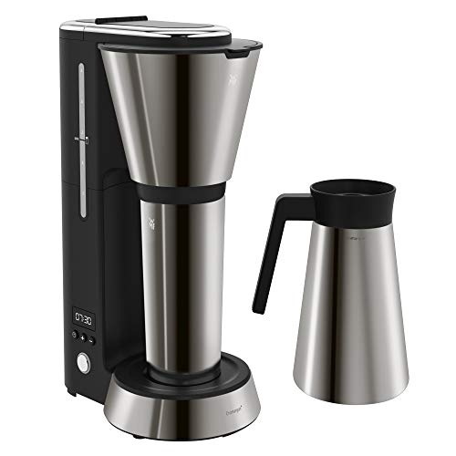 WMF Küchenminis Aroma - Cafetera con termo, 5 tazas, cafetera de filtro, taza térmica para llevar de 350 ml, 870 W, temporizador de 24 horas, apagado automático gris