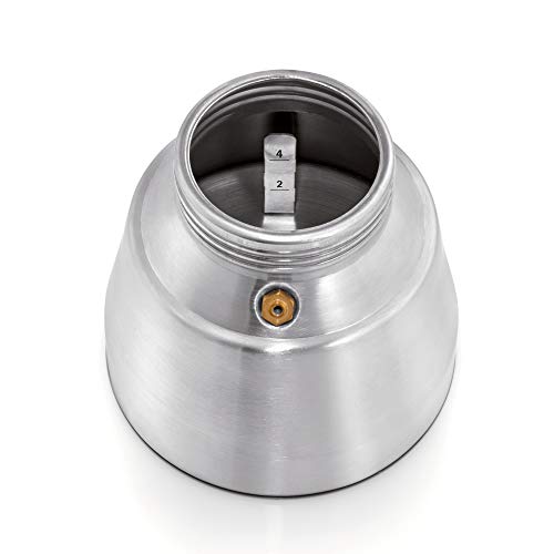 WMF Küchenminis Edition - Cafetera italiana (400 W, eléctrica, para 2 o 4 tazas, ahorra espacio, cromargan) mate/plata