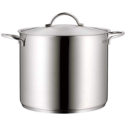 WMF Neutral Olla Alta con Tapa, Acero Inoxidable Mate, 28 cm