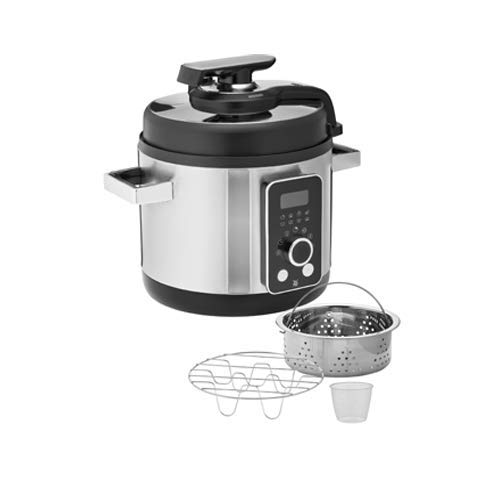 WMF Perfect Multifunctional Cooker Olla a Presión Eléctrica, Programable, 8 Programas, Cocción rápida y Lenta, Capacidad de 6 l, Incluye Recetario, 1100 W, Acero