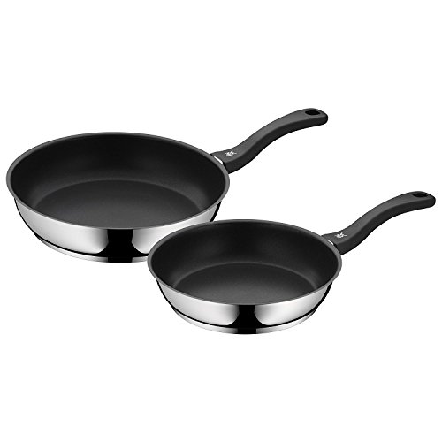 WMF Set de dos sartenes Devil 24 cm y 28 cm, con antiadherente para todo tipo de cocinas incluido inducción, aluminio fundido