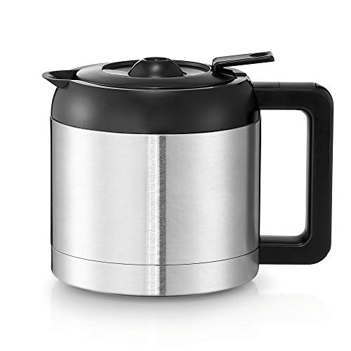 WMF Stelio Aroma Cafetera de 1000 W con jarra térmica de 1 L para 8 tazas e indicador de nivel de agua en el exterior, acabados de acero inoxidable de cromargan mate, antigoteo