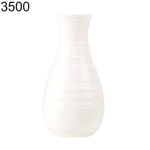 WOOAI Florero de plástico a Prueba de roturas Floreros de cerámica para centros de Mesa para Bodas Sobremesa Decoración nórdica Hogar Moderno ваза, Blanco Leche 3500, China