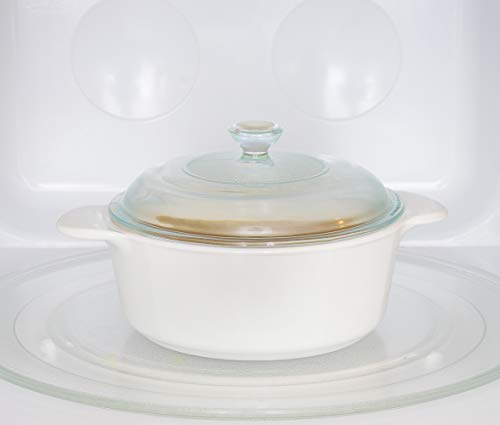 World Kitchen Corningware - Cacerola Redonda, de Vidrio Pyroceram, Modelo Dimensions, de 1,25 litros, Color Blanco