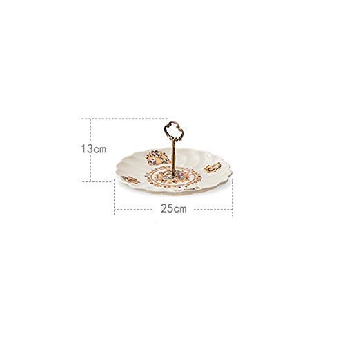 WQF Plato de Fruta de cerámica, diseño de grieta de Hielo del Plato de Postre, Desmontable y Usado por Separado (Tamaño: 25 CM Veces; 13 CM) (Tamaño: 25 CM Veces; 13 CM)