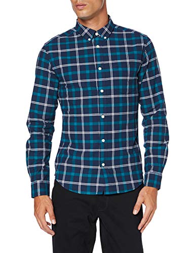 Wrangler LS 1pkt Bdown Shirt Camisa, Azul (Blue Depth Xjy), Large para Hombre