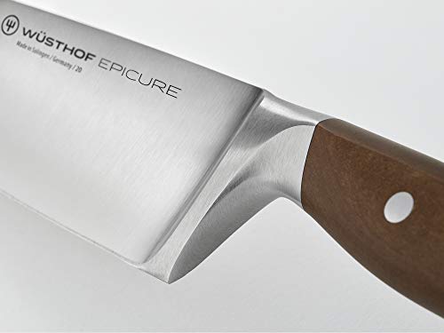 Wüsthof 3922-7/23 Epicure - Cuchillo para rebanar (carbono, acero inoxidable, madera), color marrón