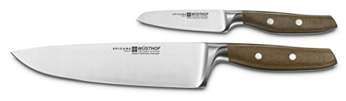 Wüsthof Epicure 9682 - Juego de cuchillos (incluye 1 cuchillo de cocina con hoja de 20 cm y 1 cuchillo para verduras de 9 cm), acero inoxidable