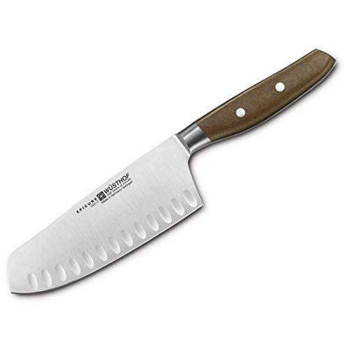 Wüsthof Santoku Epicure 3983 - Hoja de 17 cm con cuchillas pulidas, acero inoxidable, mango ergonómico, extremadamente afilado