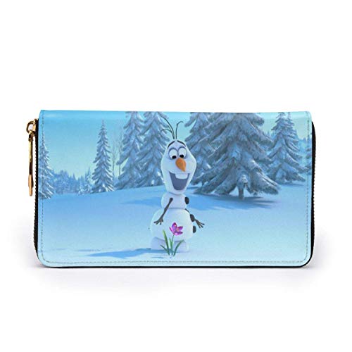 XCNGG FroAs PicZen Cartera Grande de Cuero Genuino Mujer, Cartera Larga con Cremallera Alrededor de la Cartera para Mujer, Bolso de Viaje con borlas, Tarjetero, Organizador, Cartera para