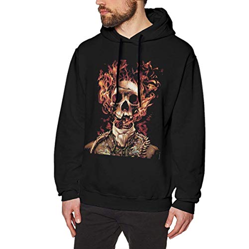 XCNGG Sudaderas con Capucha Qwertyi Skull para Hombre Sudaderas con Capucha Estampadas para Hombre (sin Bolsillos)