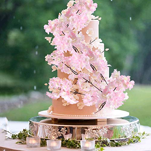 XHXSTORE 3pcs Ramo Flores Artificiales Pequeñas Flor Cerezo Artificial Decoracion Arbusto Artificial Exterior Interior para Boda Fiesta Hogar Jarrones Mesa Balcon Terraza Jardinera Puerta Cocina