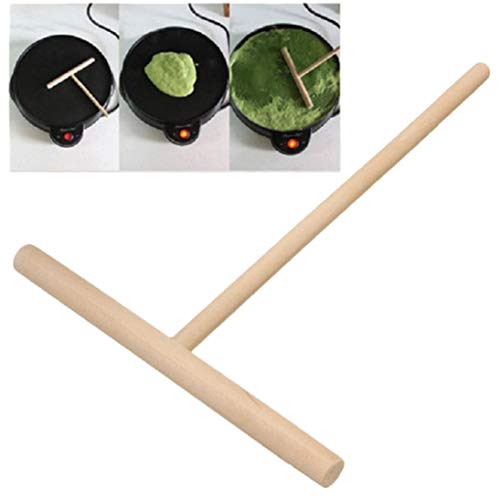 XINFULUK DIY Esparcidor de panqueques Especialidad China Crepe Rastrillo de Tortilla Esparcidor de Madera Palo Crepe Maker Herramienta de Cocina para el hogar - Madera