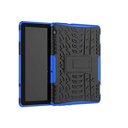 XITODA - Funda para Huawei MediaPad T5 10, híbrida de TPU de silicona y policarbonato duro para Huawei MediaPad T5 10,1 pulgadas 2018 Tablet Case Funda con Kickstand/Stand(azul oscuro)