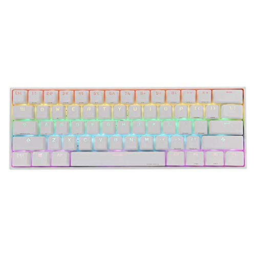 XIUYU [Cambiar] 2 60% Bluetooth 4.0 Tipo-C Juego mecánico del Teclado (Blanco, marrón Interruptor) (Color: Interruptor Blanco, tamaño: Blanco)