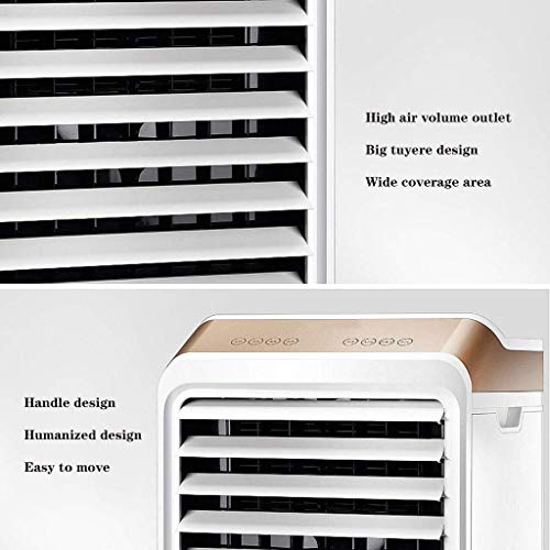 XIUYU El Aire frío Ventilador portátil, Tanque de Agua 16L con 2 Cajas de Hielo, y el Control Remoto, de Alta eficiencia de enfriamiento, el Polvo Anti Filtro, Enfriador de purificador sobre Ruedas