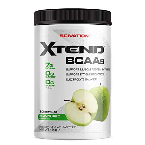 XTEND Original - Suplemento de BCAA en polvo - Manzana verde | Aminoácidos de cadena ramificada | 7 g de BCAA con electrolitos para una mayor hidratación y recuperación | 30 raciones