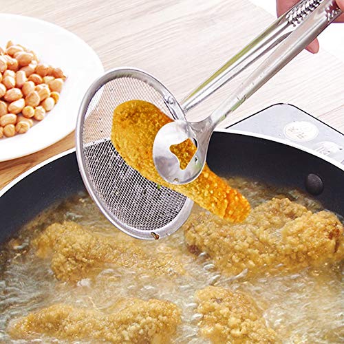 XXBY Colador Venta de Acero Inoxidable Promocional de Cocina Accesorios Alimentación Tong Paquete de Pantalla Cuchara Fry Práctica multifunción Colador 1PC Tamices (Color