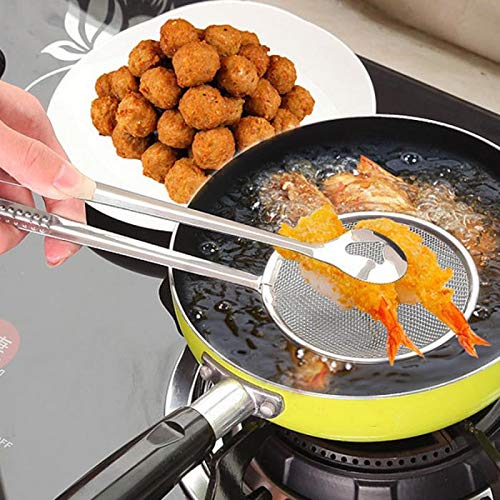 XXBY Colador Venta de Acero Inoxidable Promocional de Cocina Accesorios Alimentación Tong Paquete de Pantalla Cuchara Fry Práctica multifunción Colador 1PC Tamices (Color