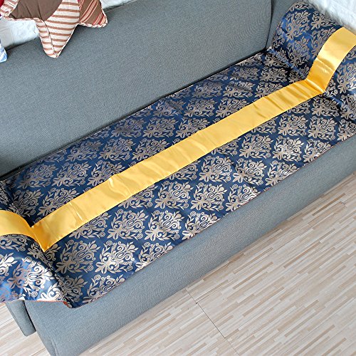 Y-Step - Camino de cama de lujo, accesorio de cama ideal para decoración de hotel, algodón, azul, 50x180cm