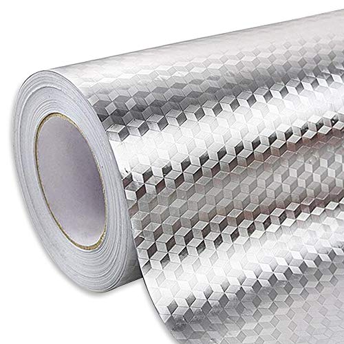 Ya Jin - Adhesivo de aluminio resistente al aceite para cocina, armario, cajón, autoadhesivo, papel pintado