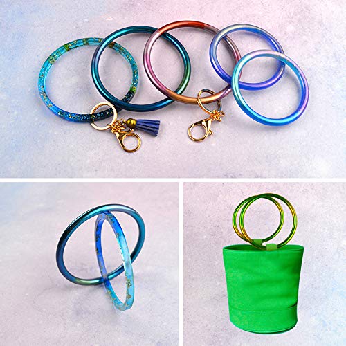 Yalulua 3 Piezas Pulsera de Silicona Forma Joyas Bolsillo Mango de Silicona Molde de fundición Casting Mold para Pulsera, Manojo de Llaves, Joyas DIY Manualidades