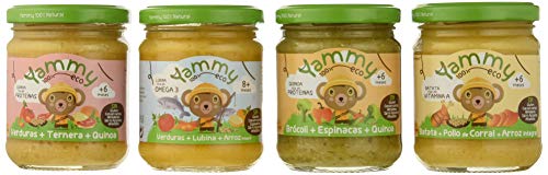 Yammy, Potito Ecológico de Verduras (Brócoli, Espinacas, Quinoa)  - 12 de 195 gr. (Total 2340 gr.)