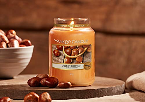 YANKEE CANDLE - Vela aromática en Tarro pequeño, castaña Tostada, Colección Farmers’ Market