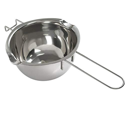 YANSHON Olla para Baño María Cocinar Olla Bain-Marie 600ml en Acero INOX para Cocinar al Vapor, Bain Marie Olla para Derretir Chocolate, Dulces, Mantequilla, Queso y Velas, etc. (Acero INOX 304)