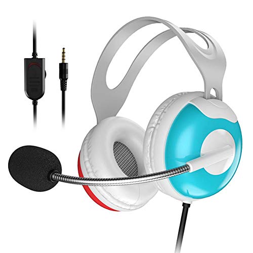 yingmu Auriculares USB con Micrófono Que Oculta El Ruido, Auriculares para Computadora para Colocar sobre La Cabeza, Control De Volumen En El Cable para Auriculares Livianos con Cable, para PC PS4