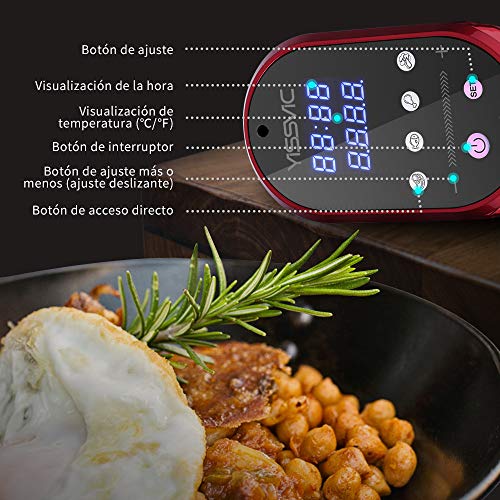 YISSVIC Sous Vide Aparato de Cocina Precisión 1200W Circulador Control de Temperatura de Precisión Cocción Baja Temperatura a Prueba de Agua IPX7