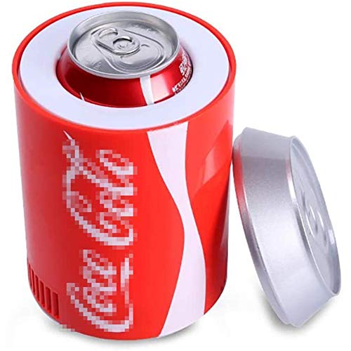 Yiyu Nevera portátil Coche Coca-Cola latas Mini refrigerador del USB del refrigerador del refrigerador de la Bebida Oficina for el refrigerador de la Escuela Dormitorio x (Color : Red)