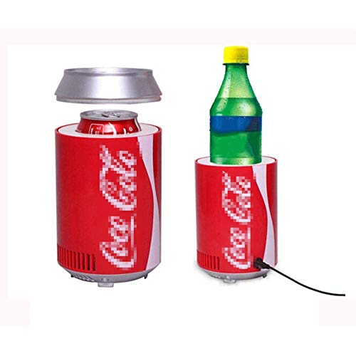 Yiyu Nevera portátil Coche Coca-Cola latas Mini refrigerador del USB del refrigerador del refrigerador de la Bebida Oficina for el refrigerador de la Escuela Dormitorio x (Color : Red)