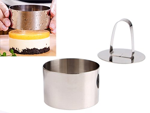 Yizish Anillos para Tartas, Ajustables de 6 a 12 Pulgadas + Juego de 4 moldes para Mousse, Acero Inoxidable, Molde para Pasta de Tartas para cocinar en casa, Cocina y Hornear