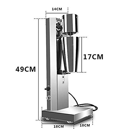 YJINGRUI 500ml Mezclador de Bebidas con Frutas Eléctrico Batidora de Batidos Máquina de Acero Inoxidable para Hacer Batidos Cócteles Zumo Cremas 18,000 rpm Bajo Ruido 150 W de Potencia(un cabezal)