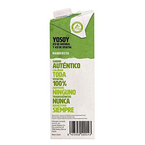 Yosoy Bebida Ecológica de Soja - Caja de 6 x 1L - Total: 6L