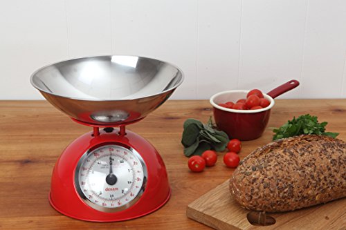 Youdoit Balanza de Cocina Vintage 5 kg - Rojo