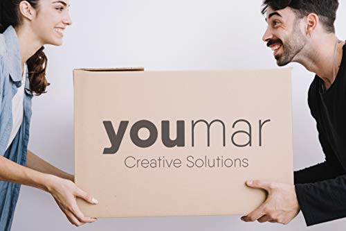 Youmar Solutions - 10 Cajas de Cartón para Mudanza (Talla XL) con Asas - Extra Resistentes Fabricadas en España - 55x34x39cm Gramaje Ultra Resistente 600g/m2 - Combina las Cajas de Cartón (M/XL)