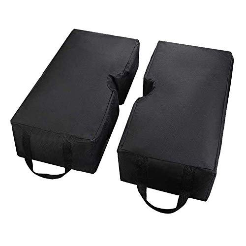 Young Min 2 Piezas Desmontable Bolsa de Peso Base para Sombrillas Bases de Carpas de Patio con 2 Asas Soportes de Sombrillas Base Cuadrada Paragüero Paraguas Peso Base (Negro)