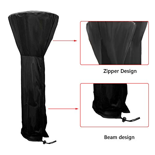 You's Auto - Funda impermeable para calentador de patio, 210D Oxford resistente para jardín, exterior con bolsa de almacenamiento, resistente a los rayos UV y resistente al viento (240 x 92 x 59 cm)