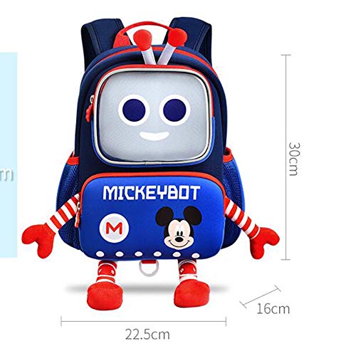 yuanyuanliu Mochila Lindo Estilo De Dibujos Animados De Moda Telas De Buceo Simpático Robot De Los Niños Mochila Mochila De Peso Ligero