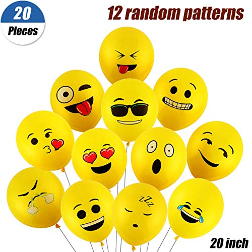 YuChiSX Emoji Emoticonos para Cumpleaños Vajilla Emoji Kit de Mesa Party Fiesta de Infantiles Cumpleaños Accesorios de Fiesta para Celebración – Articulo de Menaje para Eventos, Platos, Mantel