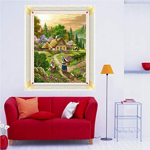 YWLINK DIY 5D Pintura Diamante Taladro De Punto De PerforacióN Completo Paisaje Campestre Pintura Diamante DecoracióN del Hogar Artesanal Punto De Cruz Decoracion De Pared 30x40cm