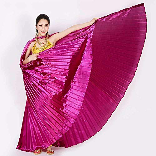 YWLINK Mujer 360 Grados Rendimiento Al Aire Libre Egipto Belly Wings Dancing Costume Accesorios para Danza del Vientre Alas De Mariposa Bien Parecido Fiesta De Coctel Tapiz 142CM