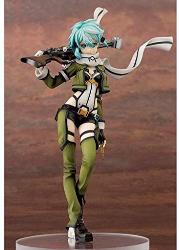 Yxsd Sinon de Sword Art Online Figura PVC Estatua 1: 7 Escala Detallada colección de Regalos de cumpleaños Juguete de Sculpt Kid - - Equipado con Armas - Alto 22CM