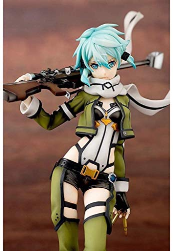 Yxsd Sinon de Sword Art Online Figura PVC Estatua 1: 7 Escala Detallada colección de Regalos de cumpleaños Juguete de Sculpt Kid - - Equipado con Armas - Alto 22CM